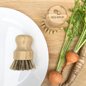 Bamboo Knob Scrubber - Coconut