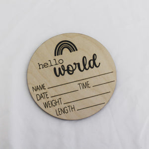 Rainbow Baby Birth Announcement