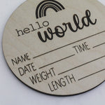 Load image into Gallery viewer, Rainbow Baby Birth Announcement
